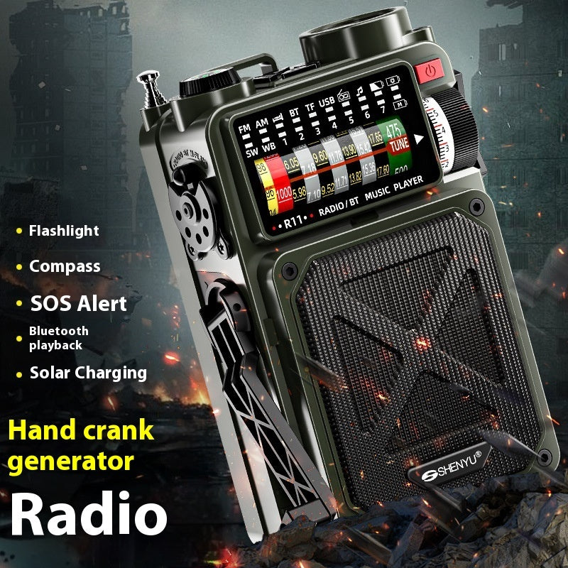 R11 Radio Emergency Hand Power Generation Solar Charging Wireless