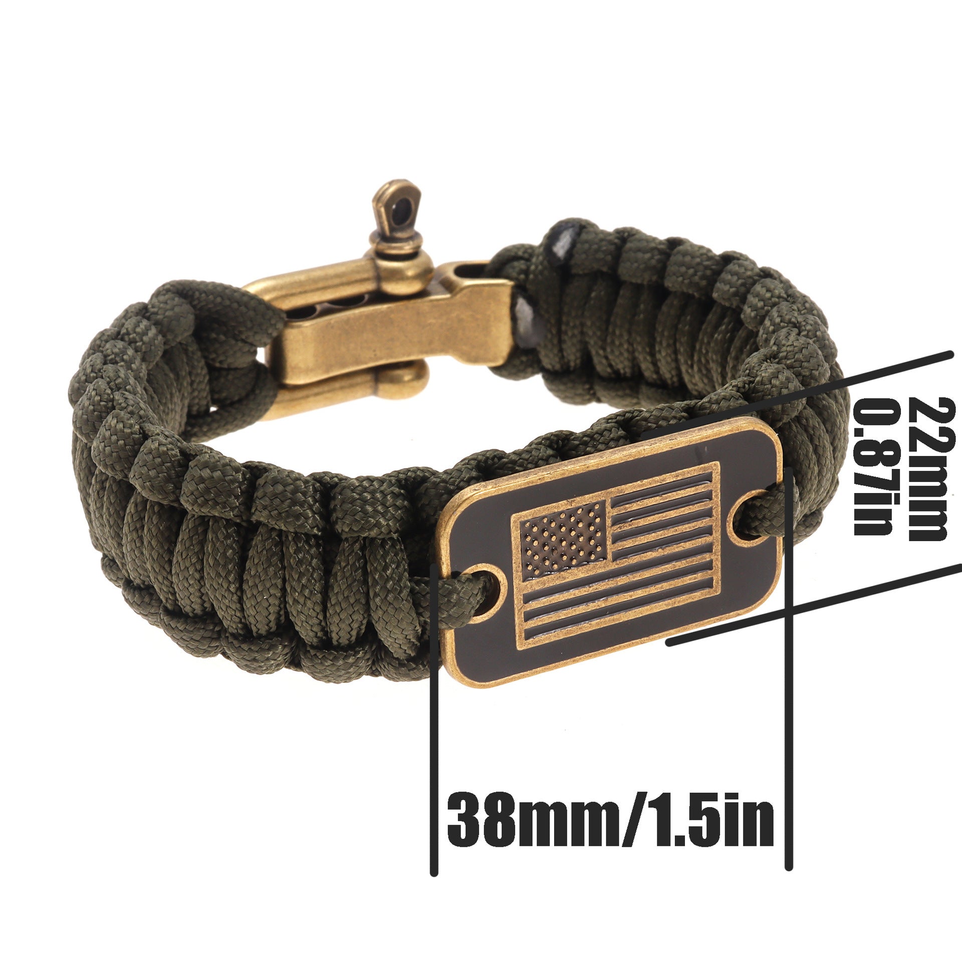 Outdoor Paracord Bracelet Survival Zinc Alloy