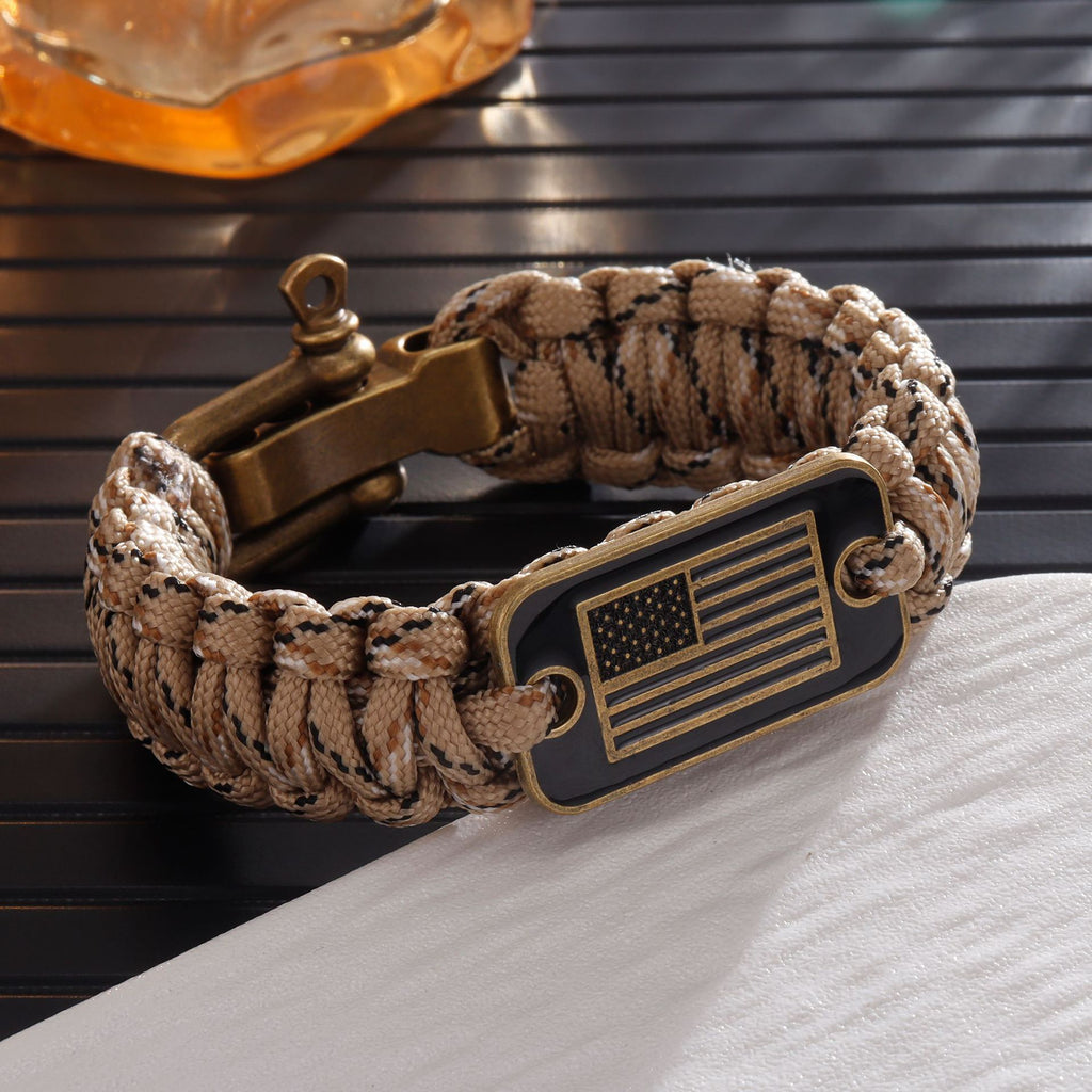Outdoor Paracord Bracelet Survival Zinc Alloy