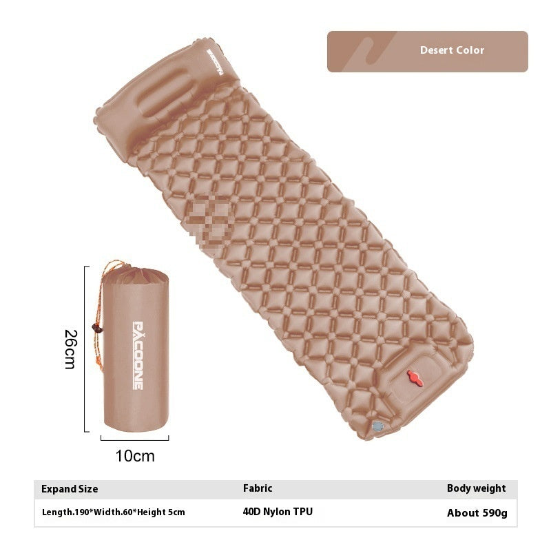 Auto-inflation Air Mattress Outdoor Camping Tent Sleeping Mat Portable Air Cushion Single Moisture-proof Pad