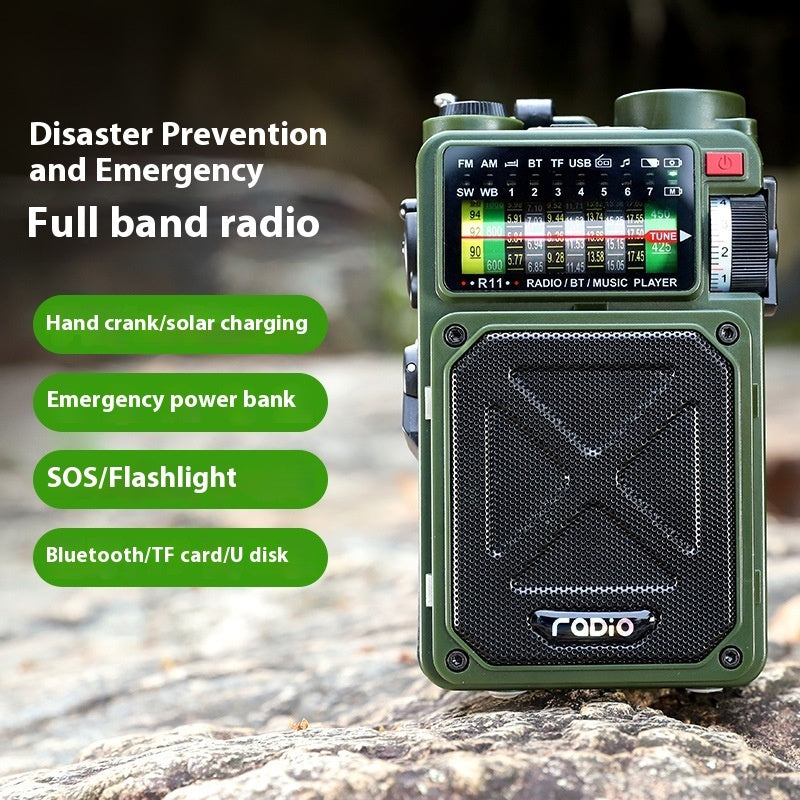 R11 Radio Emergency Hand Power Generation Solar Charging Wireless