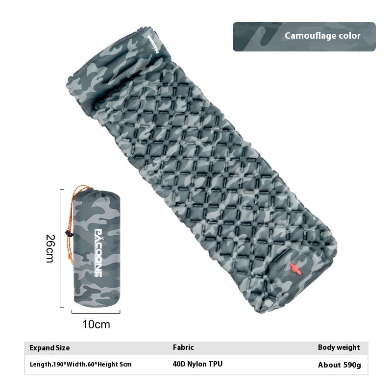 Auto-inflation Air Mattress Outdoor Camping Tent Sleeping Mat Portable Air Cushion Single Moisture-proof Pad