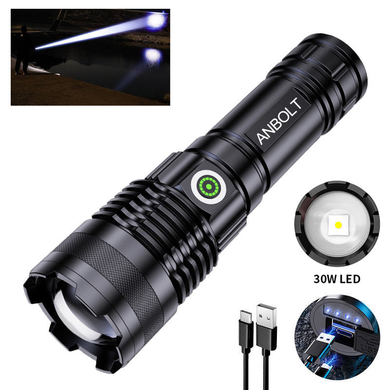 Super Bright LED Flashlight 90000 Lumens USB C Rechargeable Waterproof Flashlight Zoomable Flashlight 3 Light Modes Long Distance Flashlight
