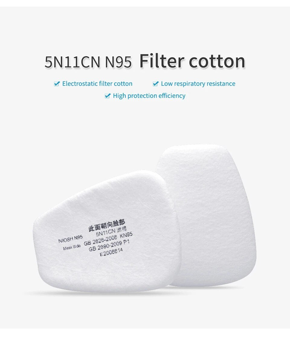 Original 6200 Reusable Respirator Half Face Cover Gas Mask With Fog-proof Glasses For Painting Spray Polishing Work Safety Smoke